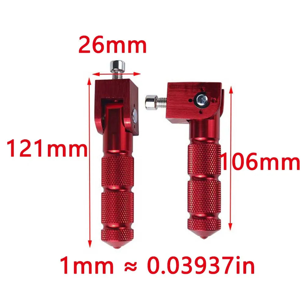 M8" 5/16IN Thread CNC Universal Pedals Folded Footrest Footpeg For Motorcycles, Bicycles, Electric Vehicles, Mopeds, Karts
