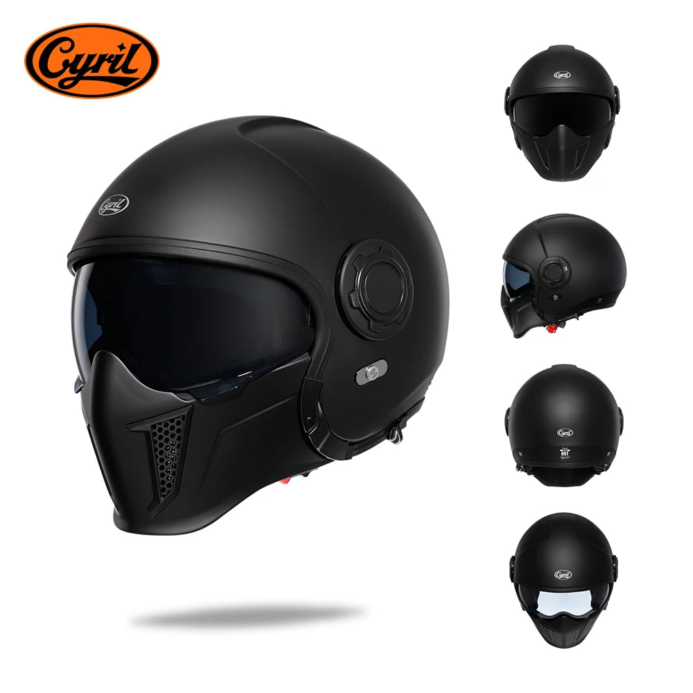 Modular Motorcycle Helmet Full Face Helmet Open Face Helmets Men helmet DOT ECE APPROVED CYRIL yahei