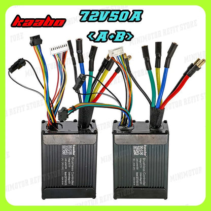 72V50A Sine Wave Controller 2000W Motor Control 50A TFT Display for 72V Kaabo Wolf King GT PRO Electric Scooter Original Parts A set