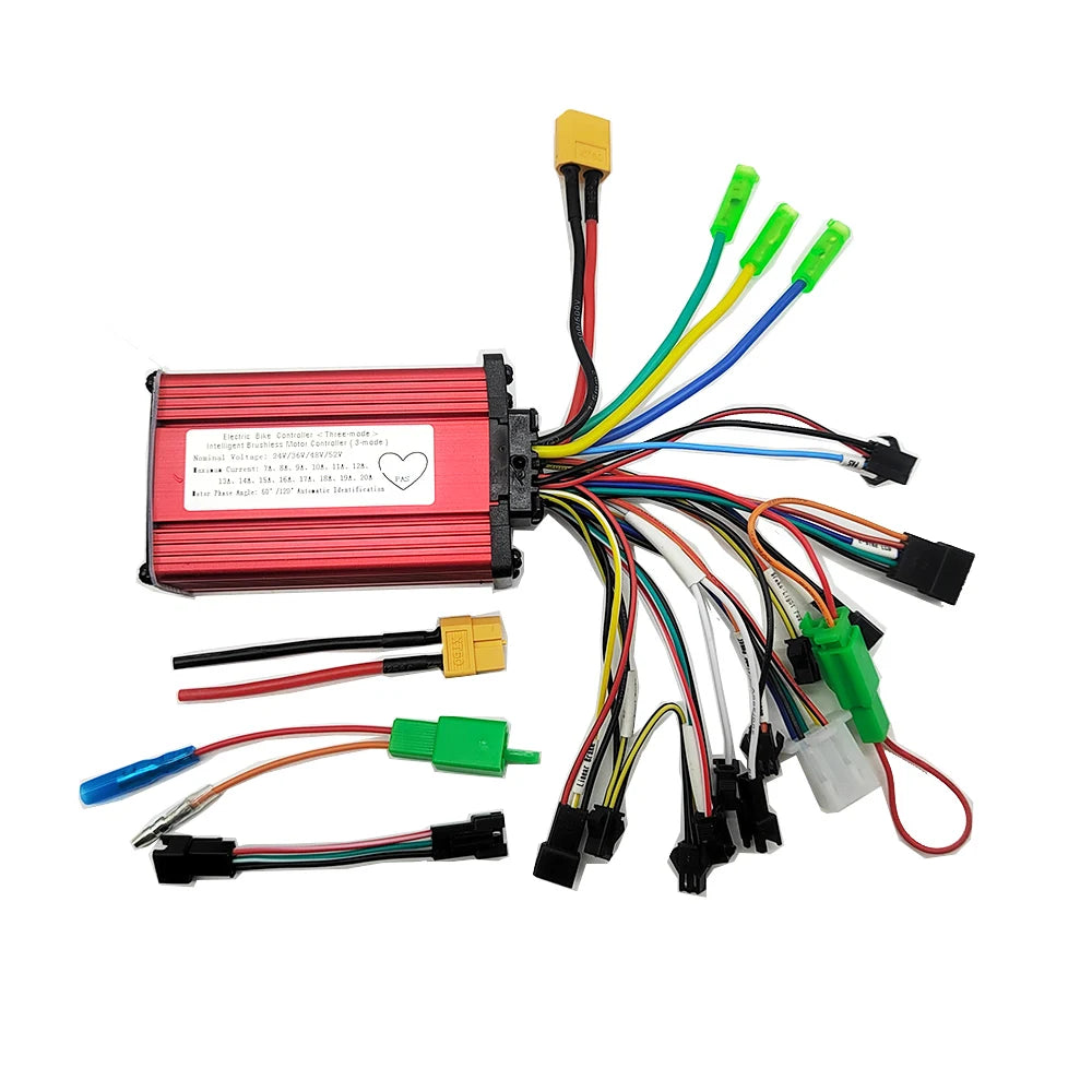 24V 36V 48V 60V 350W 250W 20A Motor Controller E-bike/Electric Scooter Brushless Speed Controller and LCD Display 6-20A controller