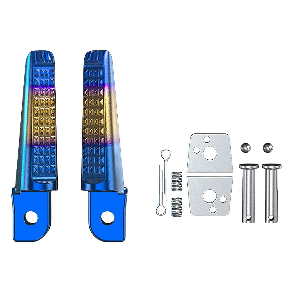 1 Pair Foot Peg Anti-Slip Foot Rests Pegs Aluminum Alloy Motorcycle Rear Footrests for Honda Phantom 150 CB190R for Yamaha