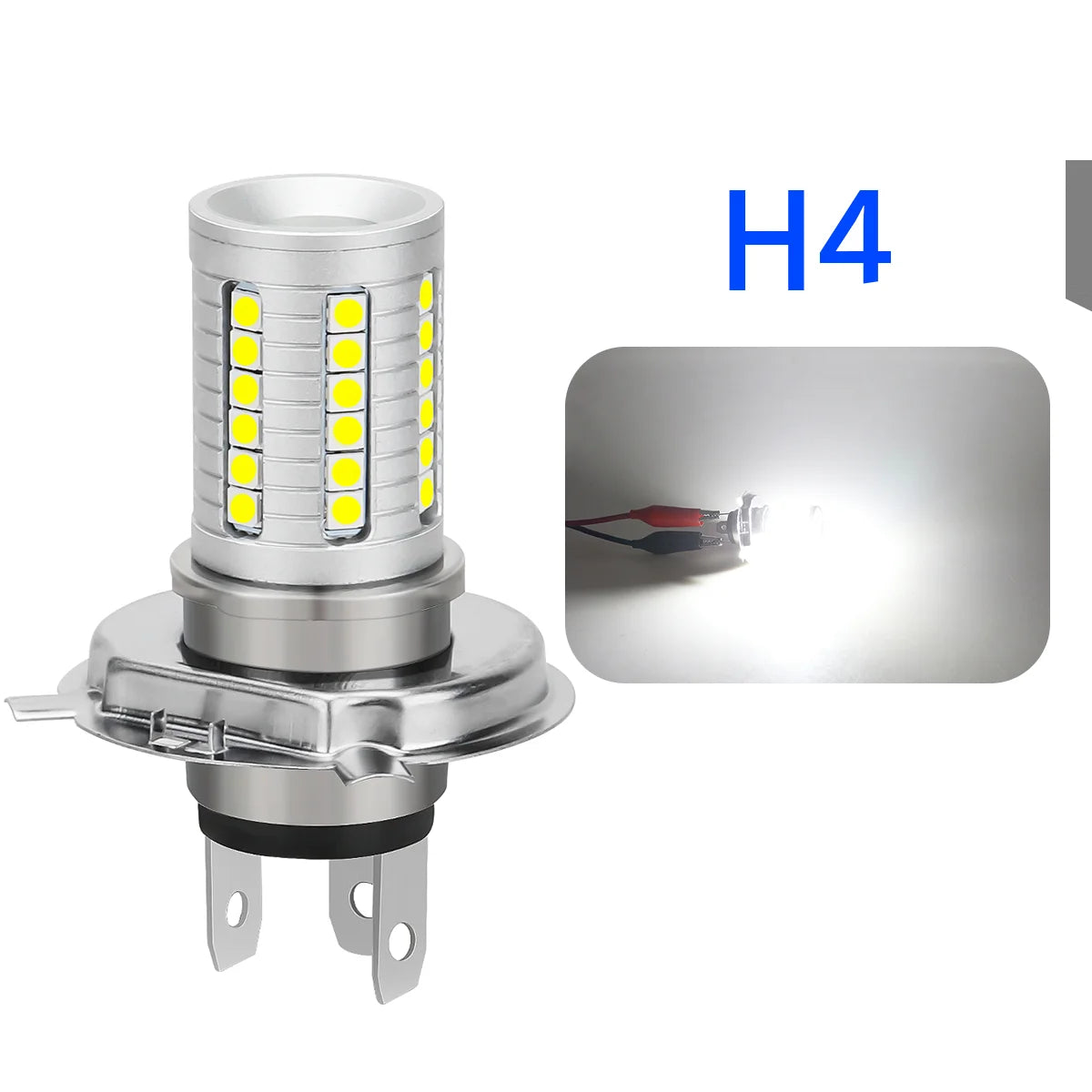 BA20D H6 P15D H4 HB2 9003 LED Bulb Motorcycle Headlight Bulbs Spotlights Hi Lo Foglight 12V White Super Bright Autobike Fog Lamp
