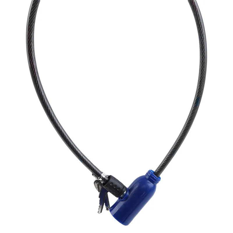 Bicycle Lock Exquisite Steel Cable Lock Outdoor Bike anti-theft Lock Mountain Bike Wire Lock Accessories Security With 2 Keys
