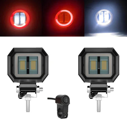 3INCH 20W Motorcycle LED Angel EyeWork Light Bar spot Lamp Offroad carBoat Truck SUv Pickup 12V 24V DrivingFog Lamp Headlight