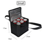 Portable Lunch Cooler Bag Folding Insulation Picnic Ice Pack Food Thermal Bag Drink Carrier Insulated Bags Beer Delivery Bag Small Black