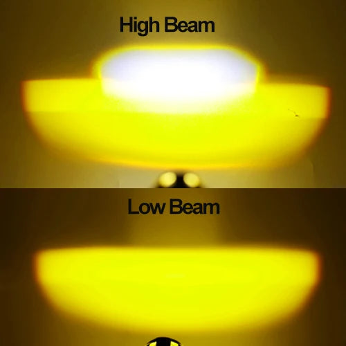 30000LM Motorcycle Headlight LED BA20D H6 H4 Bulbs Double Lens White Yellow Hi Lo Lamp CSP Spotlight For Moto Scooter ATV White
