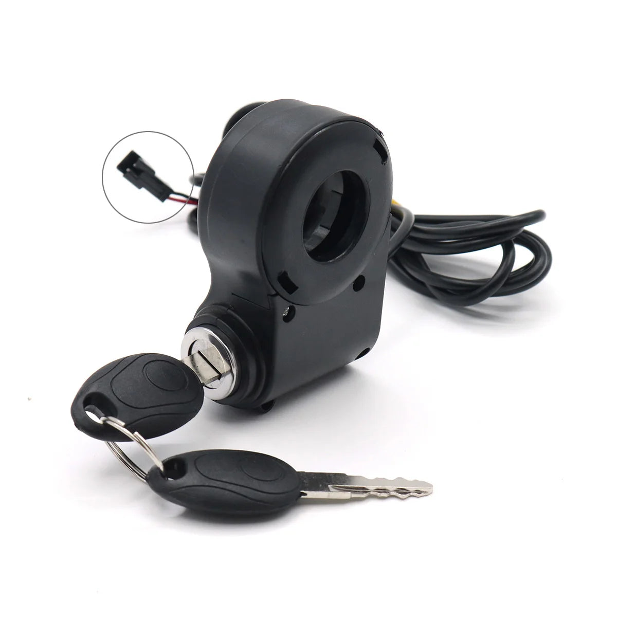 Electric Bike Thumb Throttle Voltmeter Digital Battery Voltage Red Screen Power Keys Lock Turning Handlebar E-Bike Key Switch