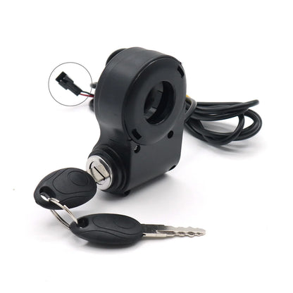 Electric Bike Thumb Throttle Voltmeter Digital Battery Voltage Red Screen Power Keys Lock Turning Handlebar E-Bike Key Switch