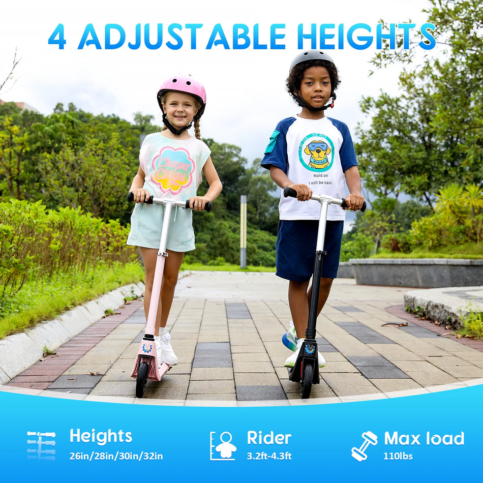 Caroma Elektrische Kinderstep (6-12 jaar) – 120W Motor, 16 km/u, LED-verlichting & Verstelbaar