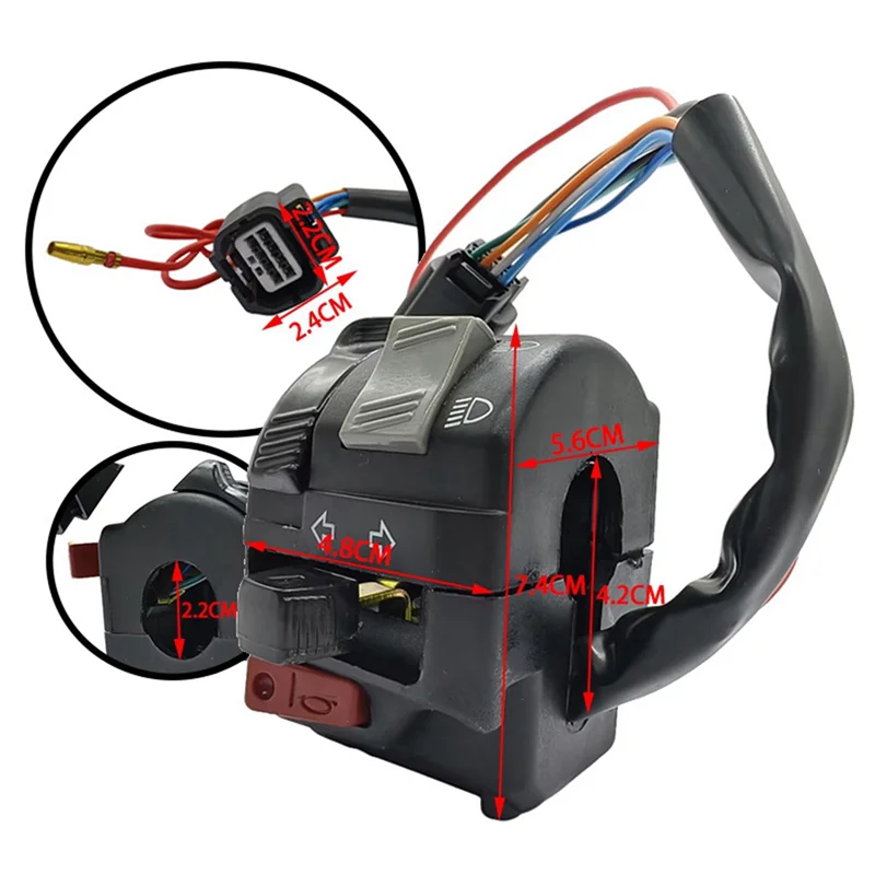 AR-Motorcycle Handlebar Control Headlight Switch Fog Light Horn Switch For Click 150 Running Light Switch
