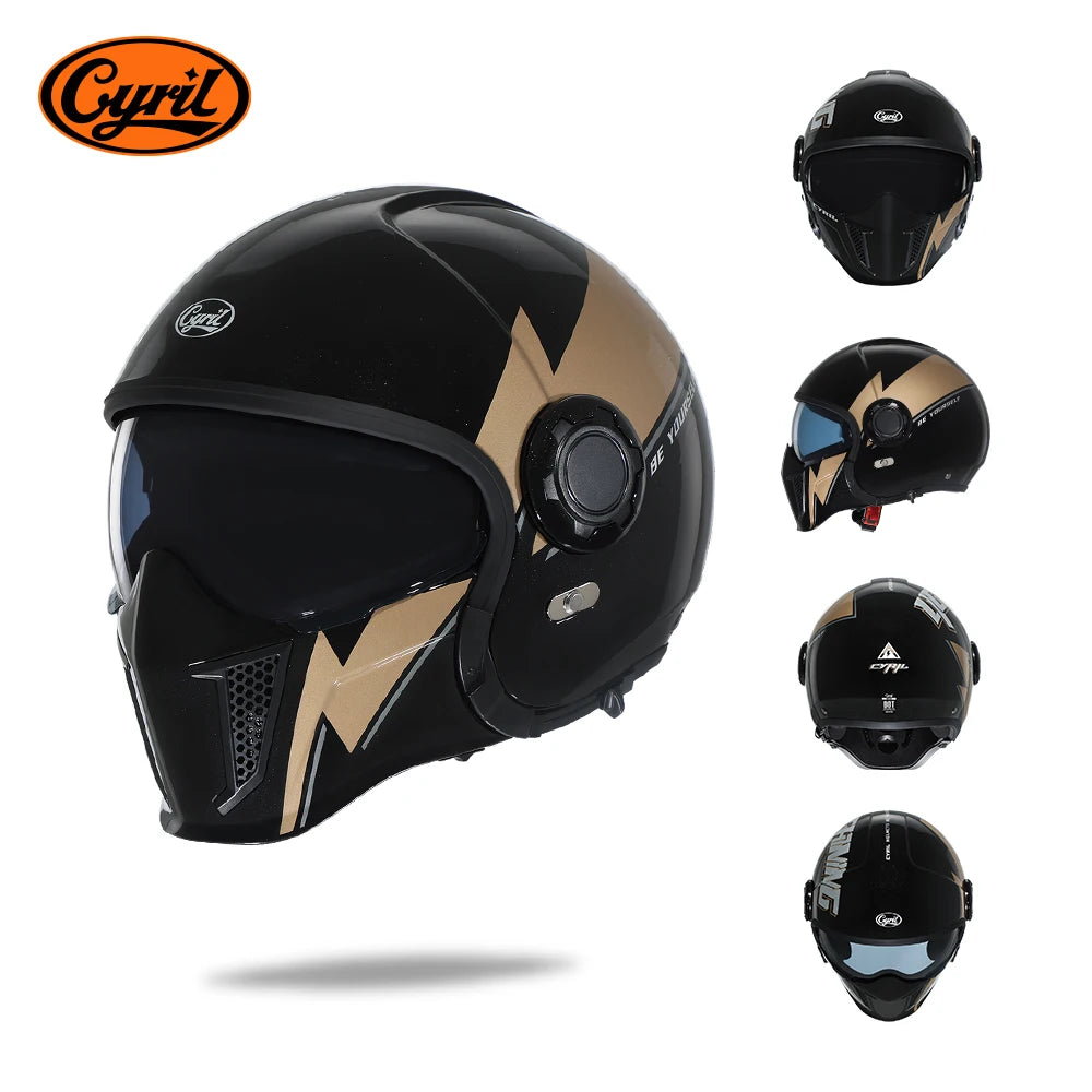Modular Motorcycle Helmet Full Face Helmet Open Face Helmets Men helmet DOT ECE APPROVED CYRIL