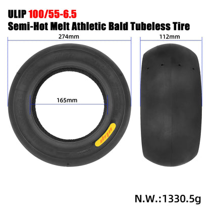 ULIP 11 Inch Semi-Hot Melt Athletic Bald Tubeless Tires for Dualtron Ultra2 THUNDER II Kaabo Wolf Warrior Electric Scooter Tyres 1pc 100 55-6.5 CHINA