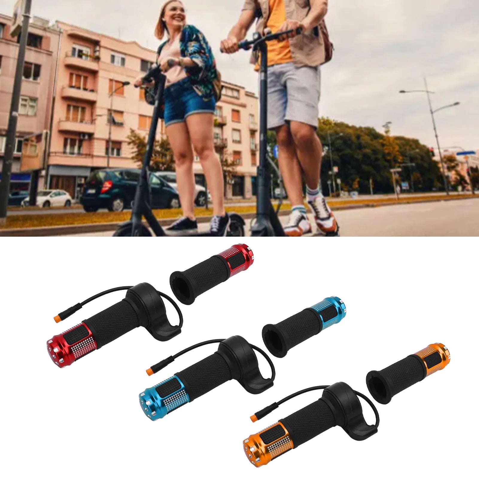 Electric Scooter Throttle Handlebar Rustproof Enhance Riding Safety Aluminum Alloy Electric Scooter Throttle Grip for SmartGyro