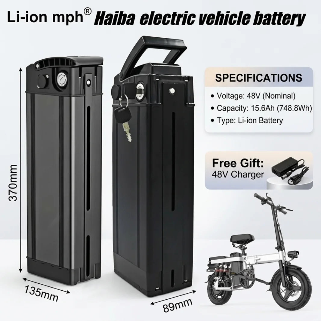48V Folding Bicycle Battery 18650 Lithium Pack main product view