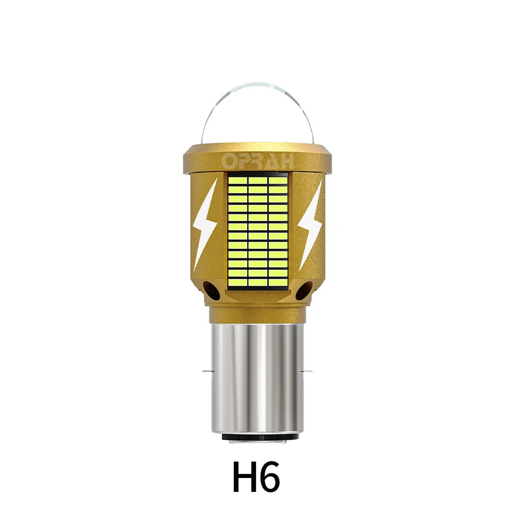 1pcs LED H4 Bulbs For Motorcycle Headlight Accessories H6 BA20D Hi/Lo Beam White Yellow Canbus High Power CSP 3570SMD Moto 12V