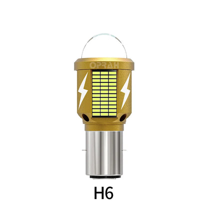 1pcs LED H4 Bulbs For Motorcycle Headlight Accessories H6 BA20D Hi/Lo Beam White Yellow Canbus High Power CSP 3570SMD Moto 12V