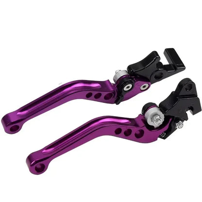 CNC Alloy Motorcycle Brake Handle Universal Fit For Motorbike Modification CNC Motorcycle Clutch Drum Brake Lever Handle PURPLE