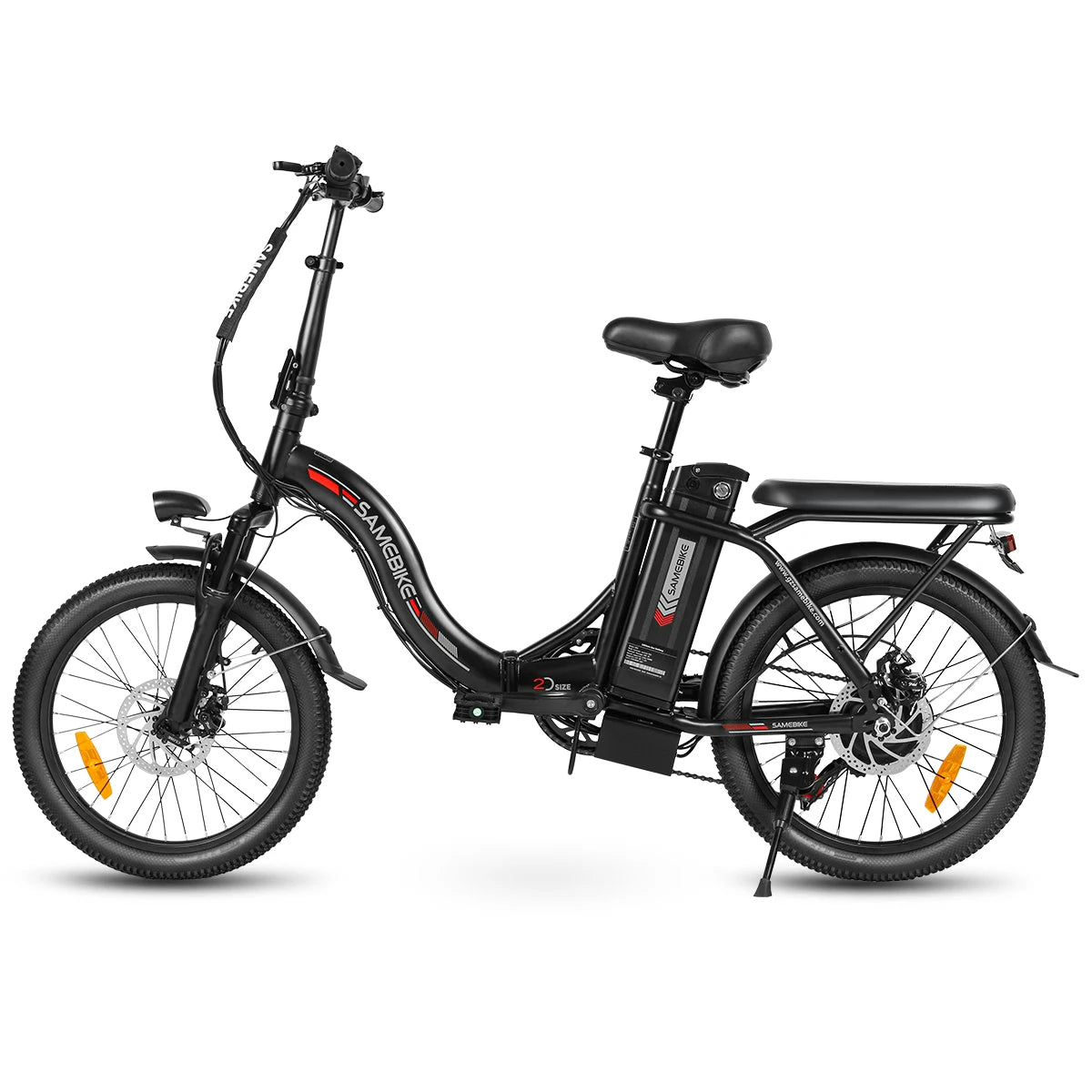   SAMEBIKE CY20 36V 12AH Folding Retro Electric Bike – 20” Alloy Frame, Dual Seat, 350W Motor