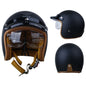 Motorcycle Helmet Four Seasons Three-quarters Retro Helmet Vintage Fashion Safety MT-5 Matte Black