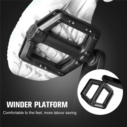 WEST BIKING Bicycle Pedals MTB Road Bike Pedal Foot Plat Anti-slip 9''16 Standard Pedals Classic Pedal Cycling Accessories