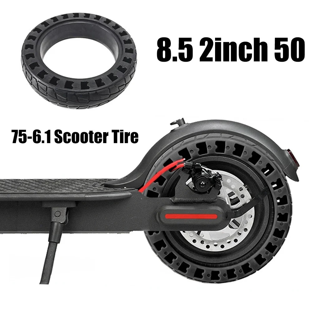 8.5x2 Inch Solid Rubber Tire 50/75-6.1 Scooter Tire For Xiaomi For M365 8.5 Inch 8 1/2x2 Solid Tyre Scooter Parts & Accessories