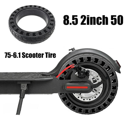 8.5x2 Inch Solid Rubber Tire 50/75-6.1 Scooter Tire For Xiaomi For M365 8.5 Inch 8 1/2x2 Solid Tyre Scooter Parts & Accessories