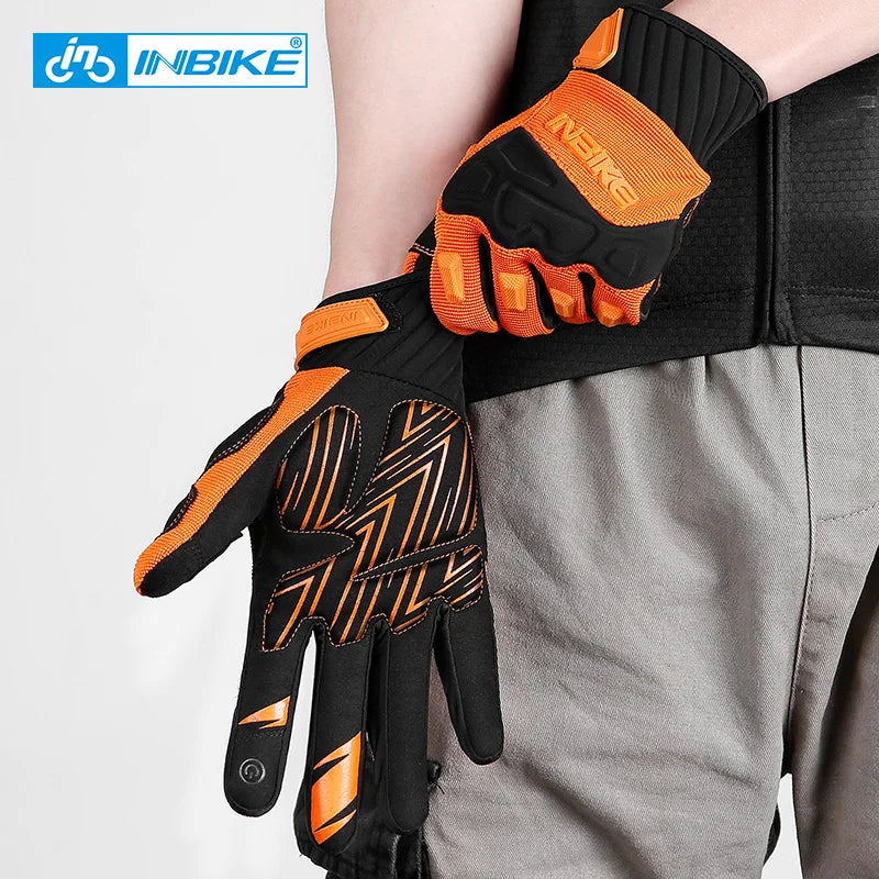 INBIKE Men's Cycling Gloves Touchscreen MTB Cycling Bicycle Riding Gloves for Men Bike Sports Gloevs Motorcycle MTB Accessories
