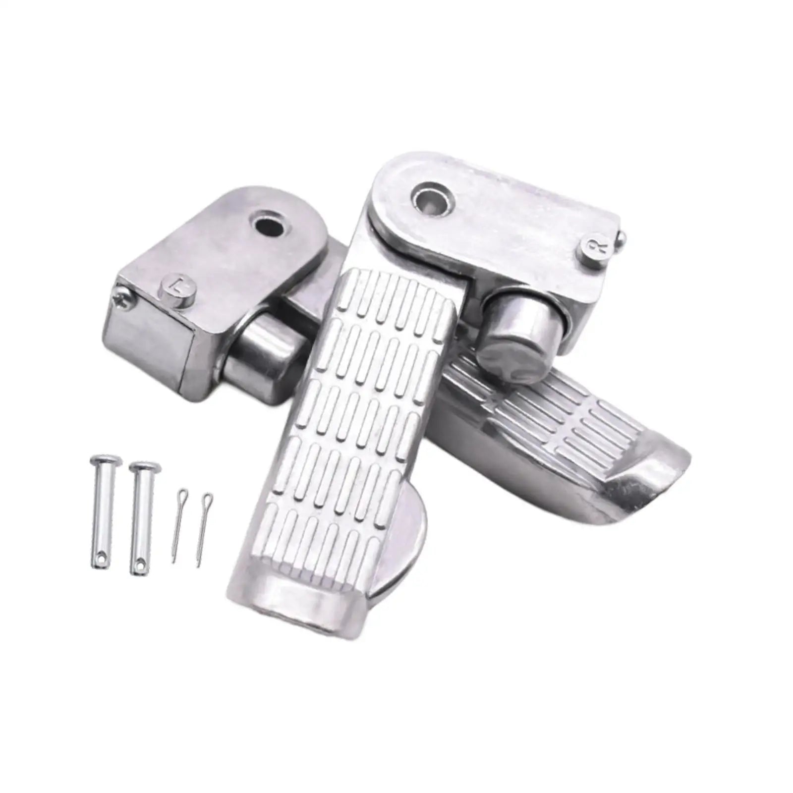 1 Pair of Motorcycle Foot Pegs Pedal Aluminum Alloy 11x2.5cm Spare Parts for E-bike Scooter Simple Assembly Folding