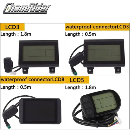 KT LCD Meter for Electric Bicycle, Intelligent Controller, Ebike LCD Panel, Julet, Waterproof, LCD3, LCD8HU, 24V, 36V, 48V
