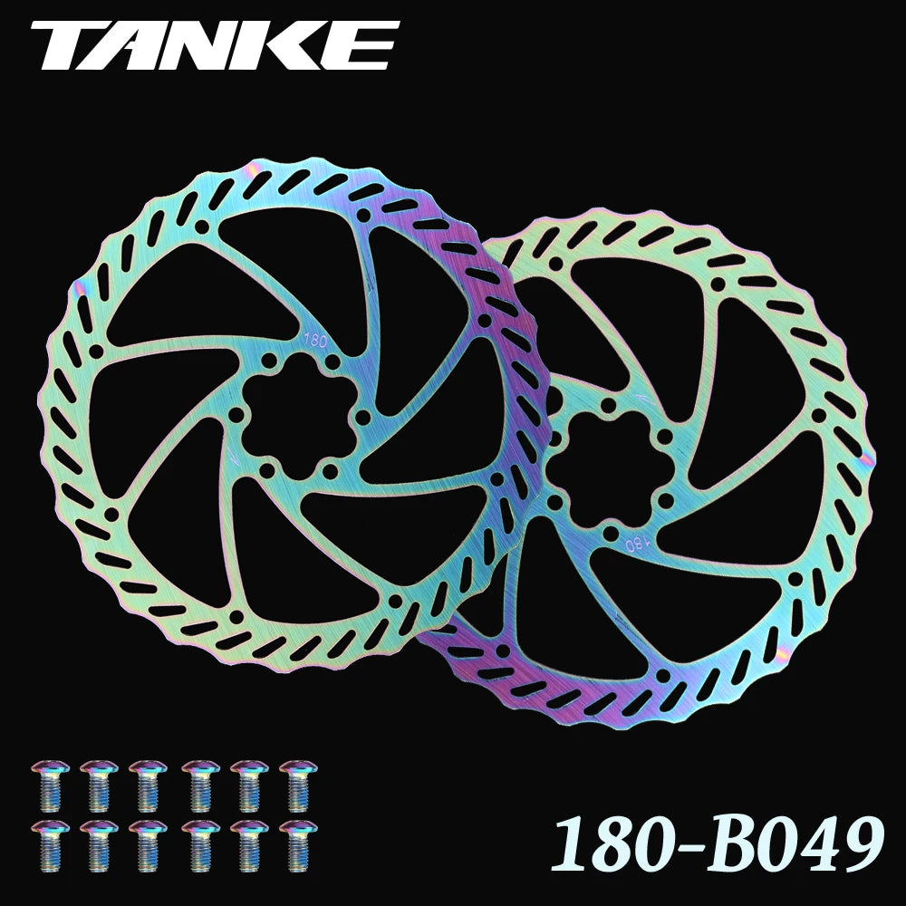 Bike Disc Brake Rotor Disc Brake 2 Piece with 12 Bolts for Road Bike MTB BMX Floating disc Stainless Steel 180-B049 colorful 2p