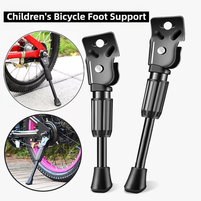 Kids Bike Kickstand Heavy Duty Parking Stand Foot Brace Support for Children Bicycle Side Mount 12 14 16 18 20 Inch Wheels