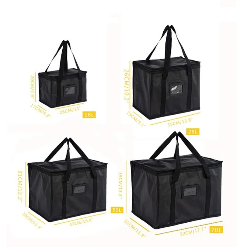 Insulated Thermal Cooler Bag Drink Storage Large Chilled Bags Cool Lunch Foods Lunch Box Zip Picnic Tin Foil Food panier repas