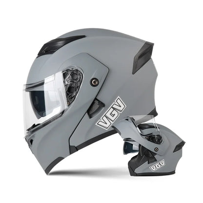 Motorcycle Full Face Helmet Men Women Fashion Dual Lens Helmets Motocross Racing 4 China