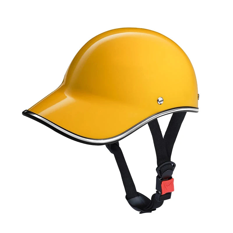 Motorcycle Half Helmet Baseball Cap Universal Men Women Helmet Adult Electric Bicycle Helmets Yellow China