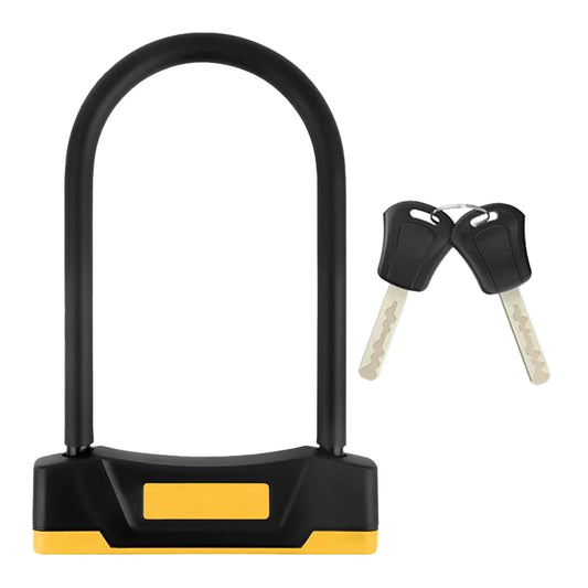 U-shaped Bike Lock With 2 Key Anti-theft Lock Zinc Alloy Convenient Motorcycle Scooter Cycing U Lock Bicycle Accessories