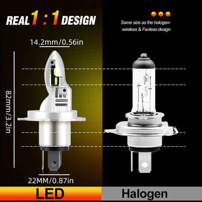 1x 15000LM H4 LED Motorcycle Headlight H1 H7 H11 Led CSP 6000K Hi Lo Beam Motorbike Scooter Running Light 60W Autobike Spotlight