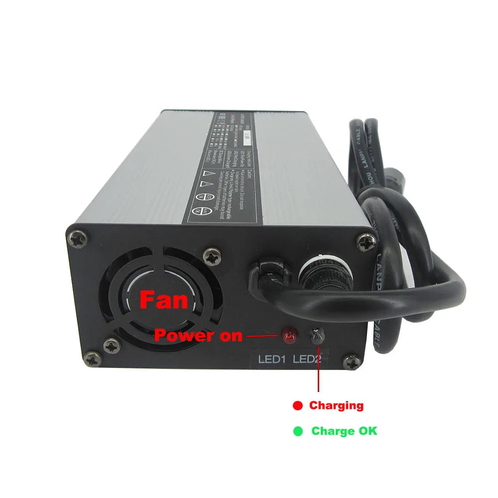 36V 5A 8A 10A 3A Li-ion Fast Charger For 36 Volt 10S Lithium Golf Cart Forklift Solar System Battery Charger XLR XT60 XT90 Port
