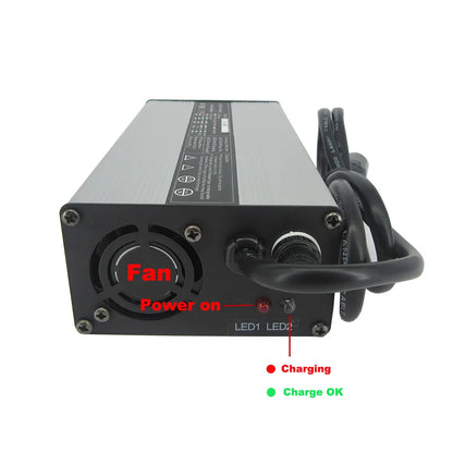 36V 5A 8A 10A 3A Li-ion Fast Charger For 36 Volt 10S Lithium Golf Cart Forklift Solar System Battery Charger XLR XT60 XT90 Port
