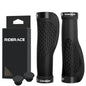 RIDERACE Bicycle Handlebar Grips Dual Lock Mountain Bike Handle Bar Cover Shockproof Non-Slip Ergonomic Cycling Grip Soft Rubber black