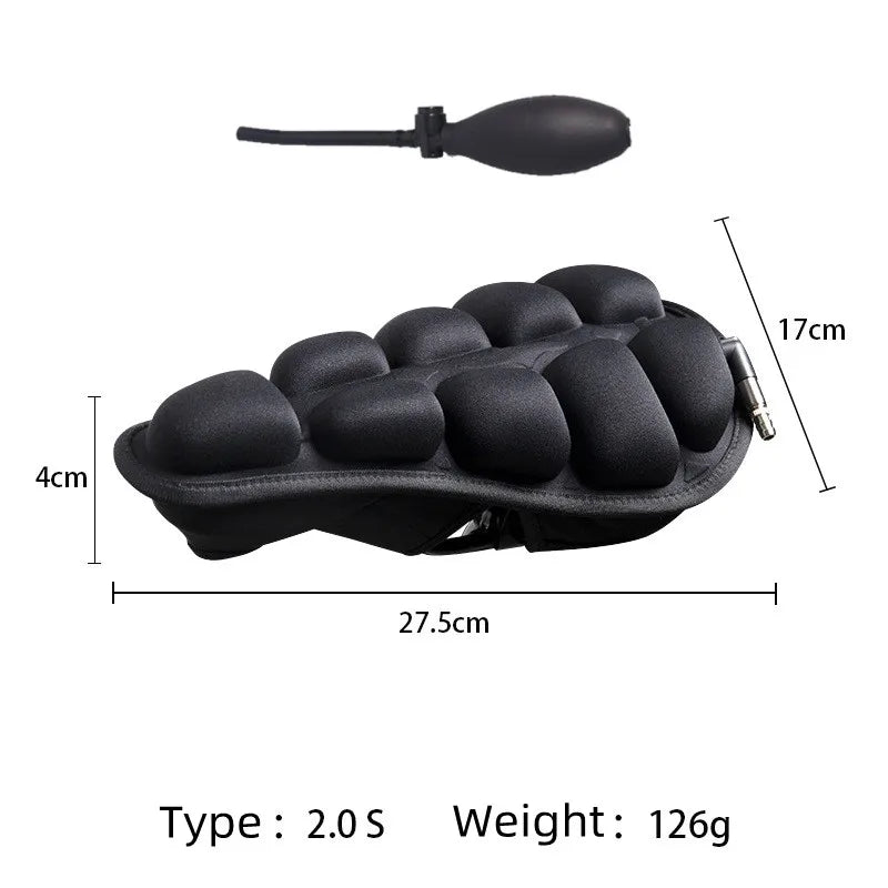 3D Air Bicycle Saddle Seat Cushion MTB Bike Big Butt PU Leather Gel Pad Seat Cover Shockproof Soft Bike Seat Bicycle Accessories