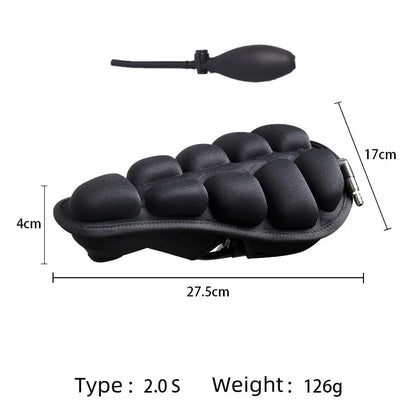 3D Air Bicycle Saddle Seat Cushion MTB Bike Big Butt PU Leather Gel Pad Seat Cover Shockproof Soft Bike Seat Bicycle Accessories