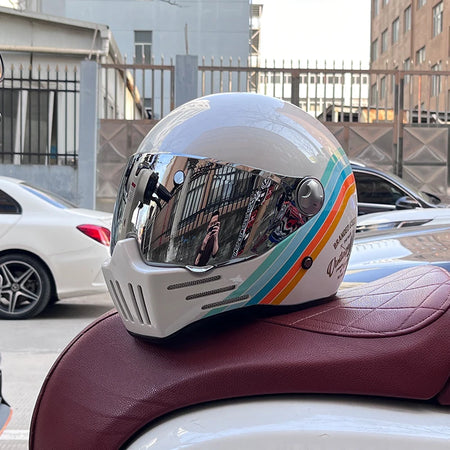 DOT Motorcross Motorcycle Vintage Helmet Moto Racing Ride Full Face Helmet