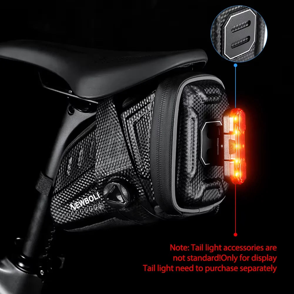 NEWBOLER Waterproof Bicycle Saddle Bag MTB Road Bike Saddlebags Reflective Striped Bicycle Tool Bag MTB Bike Bag Accessories