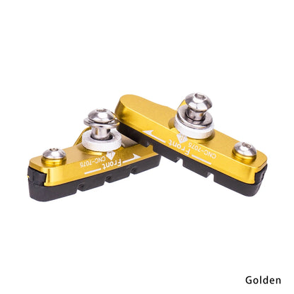 ZTTO Road Bike Brake Shoes C Caliper Hoof Replaceable Rubber Pads CNC Shell Block For Aluminum Alloy Rims Friction Wheel Brake Gold 1 Pair