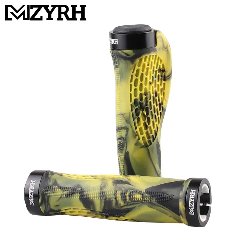 Bicycle Grips Lock on Rubber Bicycle Handlebar Grip Durable Ergonomics Mountain Bike Handle Waterproof Dustproof MTB Cuffs