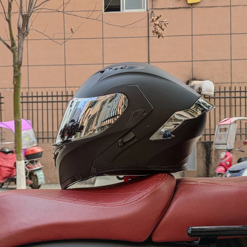 Flip Up Motorcycle Helmet Double lens full face helmet High quality DOT approved