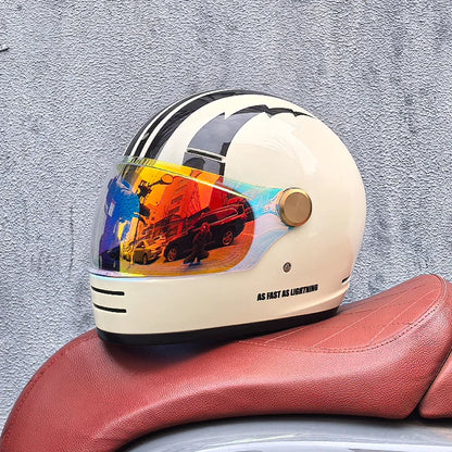 Full face motorcycle helmet - Classic design, suitable for both men and women, with safety protection certified by DOT 18 China