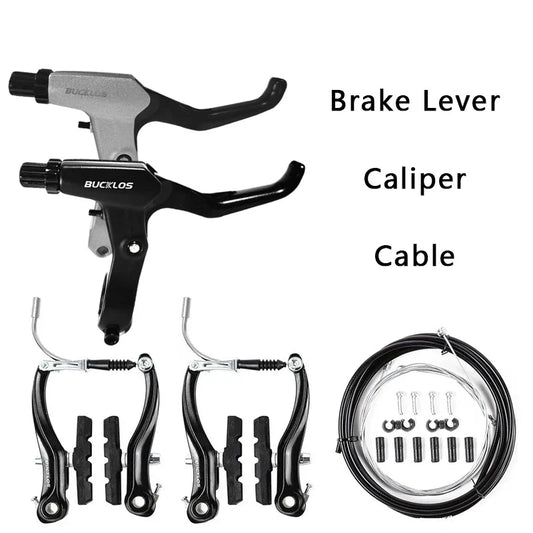 BUCKLOS Bike V Brakes Set with Levers Front Rear Bicycle Caliper Brake Lever MTB Road Cycling V-Brake Set