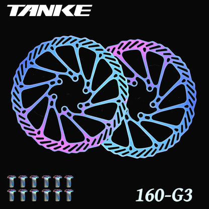 Bike Disc Brake Rotor Disc Brake 2 Piece with 12 Bolts for Road Bike MTB BMX Floating disc Stainless Steel 160-G3 colorful 2pc
