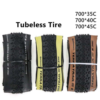 Continental Terra Trail 700c Tubeless Ready tire Cyclocross Gravel 700x40/45c Road bike Folding TLR Tyre Brown